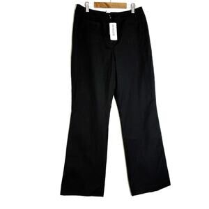 Chico's Black Denise Caribbean Canvas Chino Pants Straight Leg NWT Chicos 1/US 8